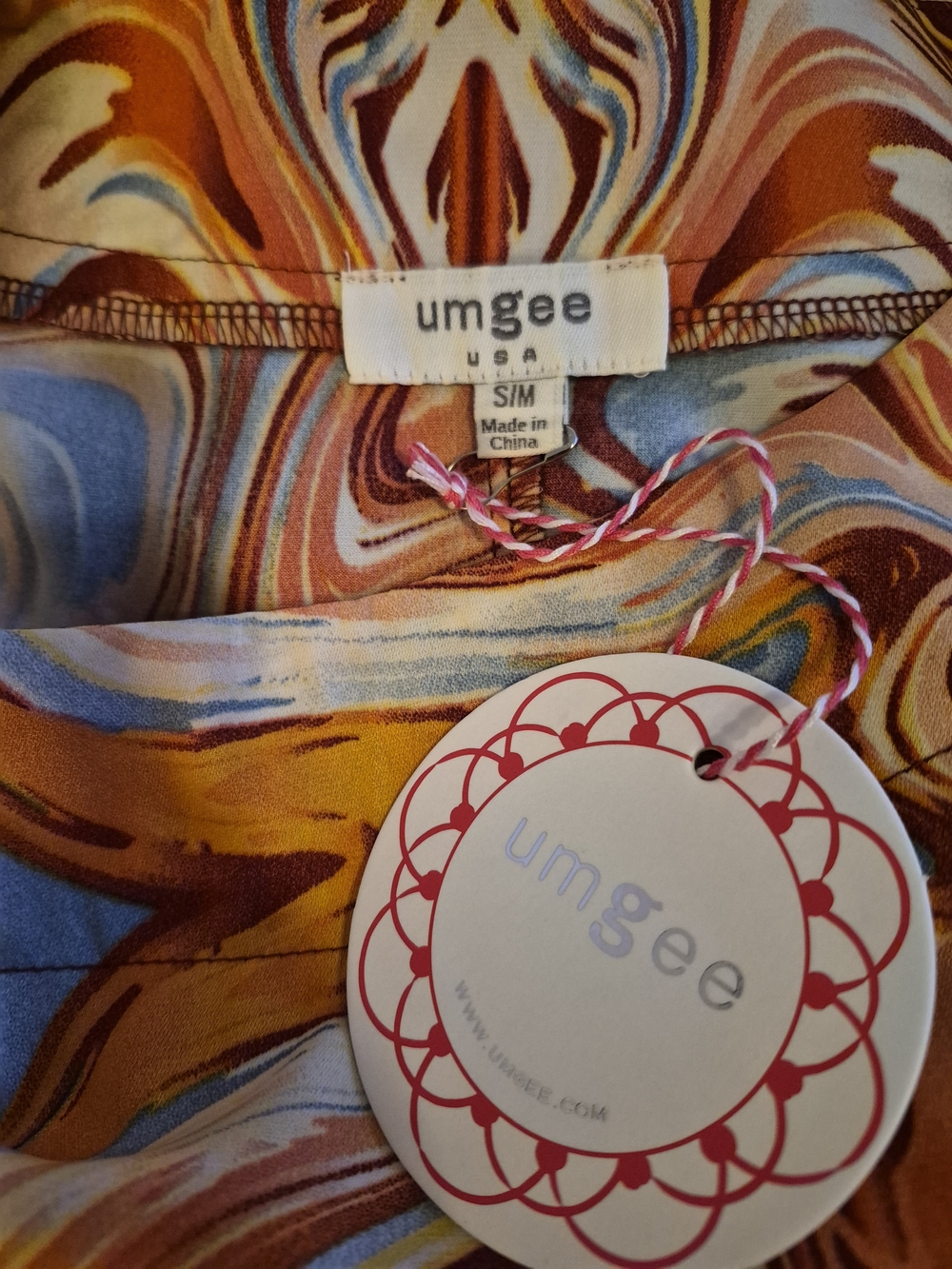 🌈 NWT Umgee Abstract Swirl Tunic Top | Retro Boho - Picture 5 of 5